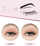 Onlyall Half Eyelashes Thin Black Band 3/4 Natural Look 7 Pairs C19 view 2