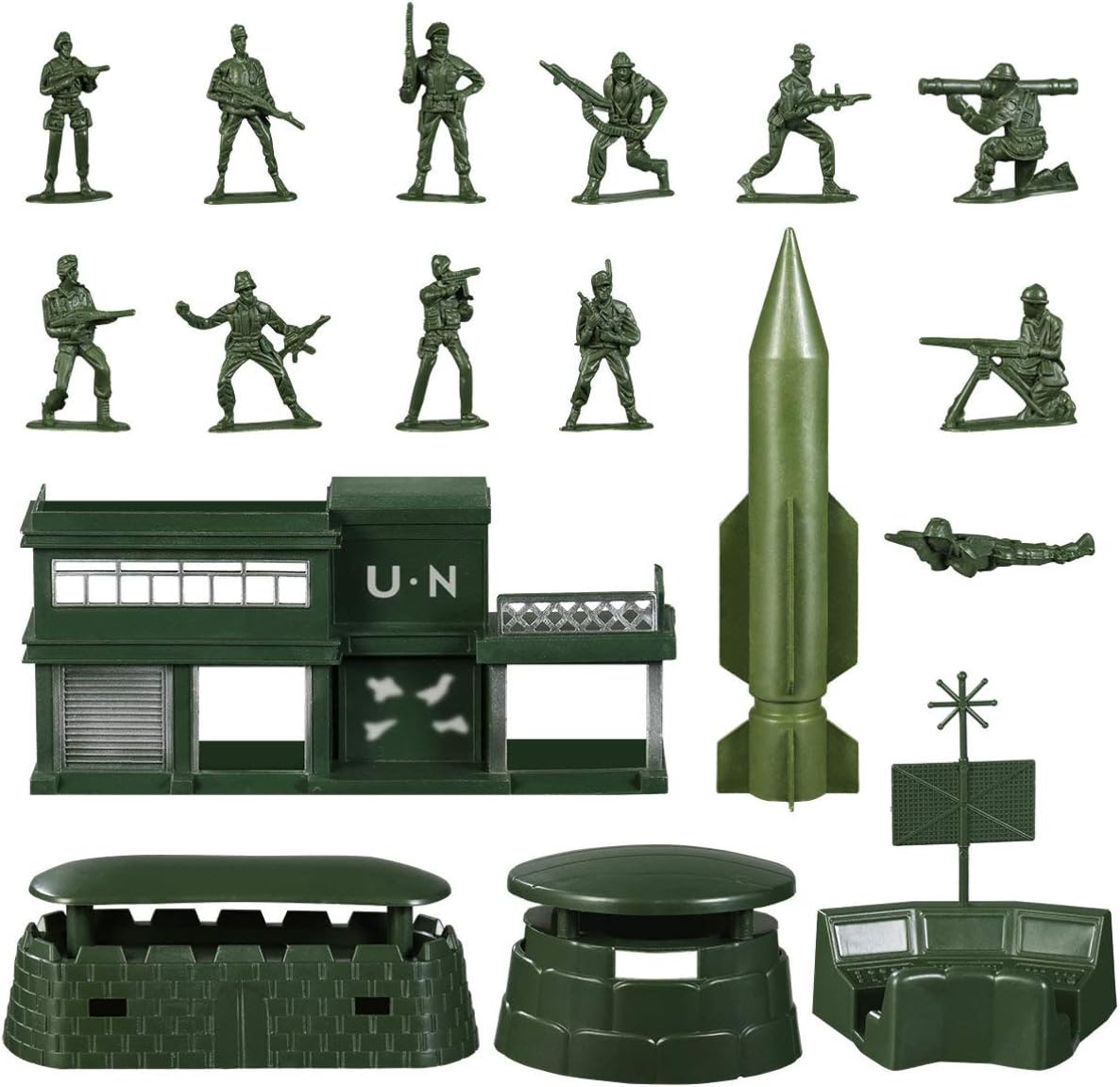 Toyandona 56pcs Army Action Figures Army Men Toy Soldier Action