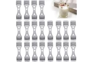 DINGPAI 20pcs Metal Candle Wick Centering Devices, Silver Stainless Steel Candle Wick Holder