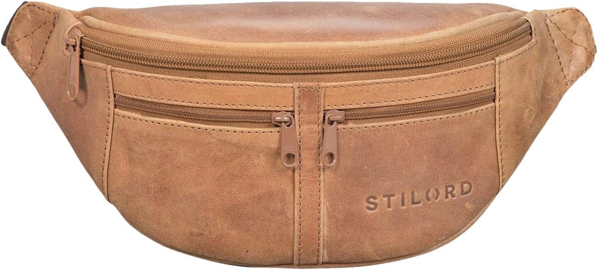 STILORD "Echo" Vintage Bum Bag Leather Pouch Fanny Pack for Men and Women 7 Inch, Genuine Leather, Vintage Design - Image 3