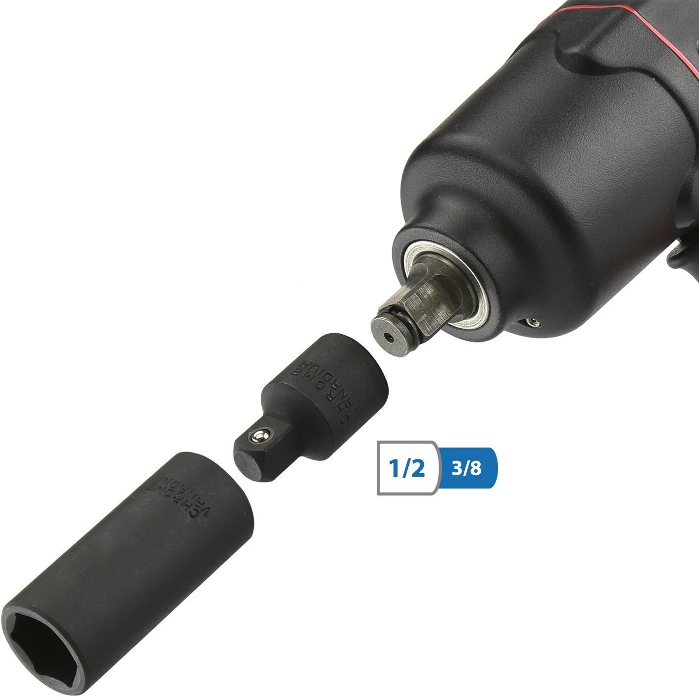 Neiko 30223A Impact Adapter and Reducer Set, 8 Piece | Cr-V | SAE - Socket Wrenches - 