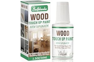BALLDANLU Wood Touch Up Paint, 1.5 OZ White Touch Up Paint Pen for Furniture Refinishing, Quick-Dry Wood Repair Kit for Scratches,Chips and Spot on Furniture, Floor, Cabinets, Tables, Dresser and Door