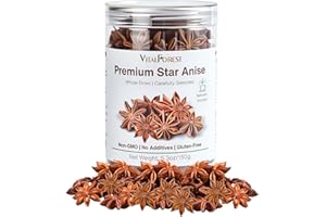Premium Star Anise Whole – 5.3 oz (150 g) Anis Estrellado Entero, Dried Star Anise Pods, Anise Star Whole Spices, Star of Ani