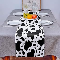 Cow Print Table Runner Rustic Table