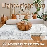 Homcomodar Abstract Grey Washable Rug 160x230cm Living Room Carpet view 3