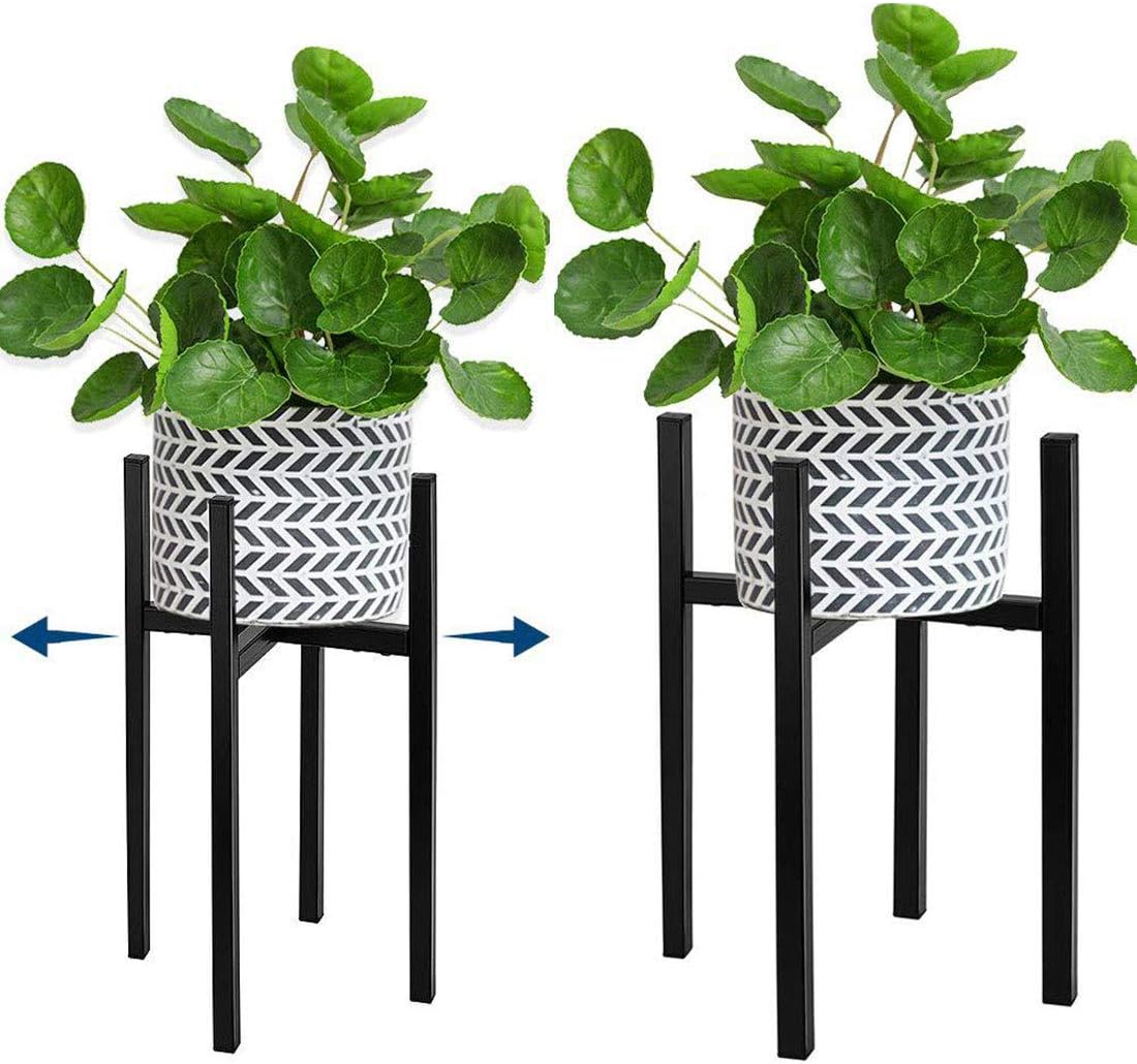 Oeasy Support Pot de Fleur en Métal, 38 cm Réglable en Hauteur Support de Plantes Présentoir de