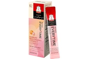JUNG KWAN JANG Everytime Korean Red Ginseng Extract 1,000mg & Grapefruit - Vegan Ginseng Root Energy Drink Liquid Stick Supplements - Builds Stamina & Immunity, No Caffeine (10 Sticks, 0.34 fl oz)