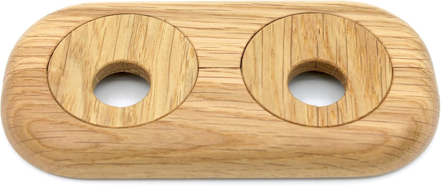 Twin Double Pipe Cover, Solid Wood, For Pipe diameters 15mm 19mm 22mm