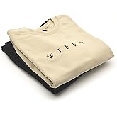 SoGoodKids Embroidered Wifey & Hubby Sweatshirts | Crewneck for Honeymoon | Anniversary, Wedding Gifts