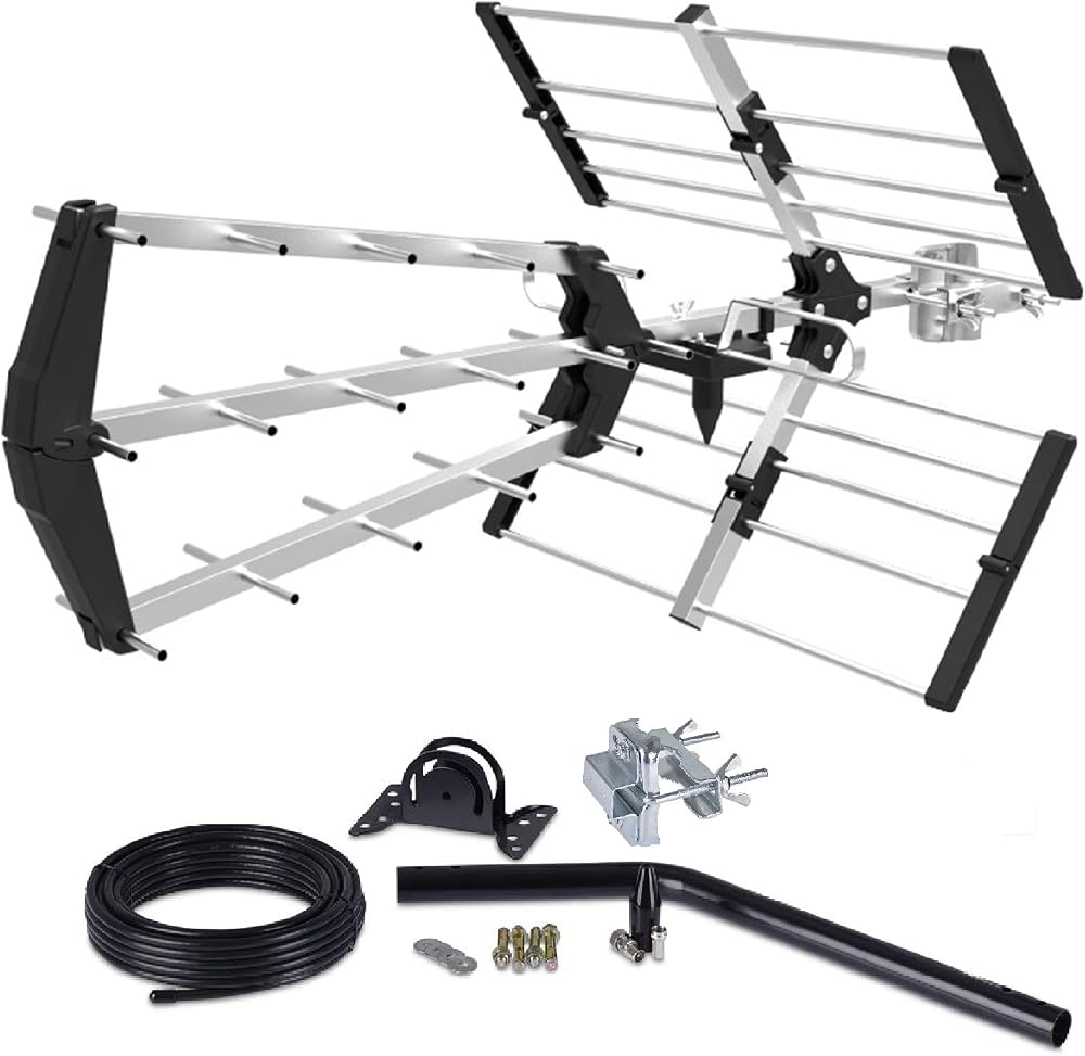 Viewi SSL 48 Element Tri Boom TV Aerial Kit Digital Freeview Outdoor Loft Aerial