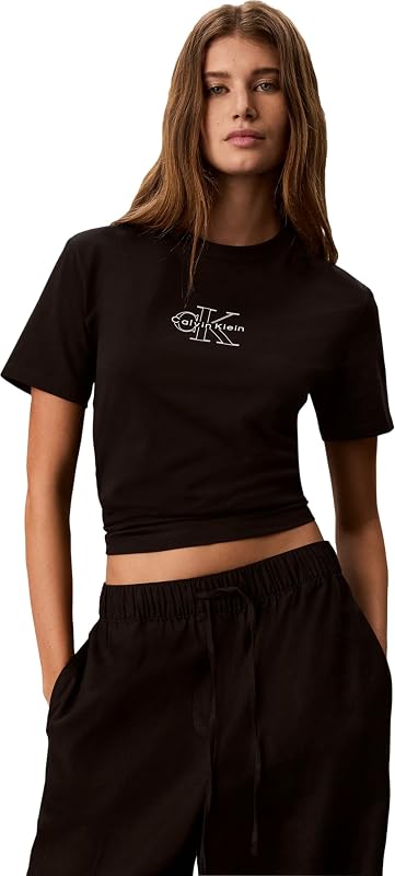 Maglietta da Donna SS Classic Seasonal Monologo Tee LV047G831G Graphic Tees, Nero (Nero), S — foto 1 di 5