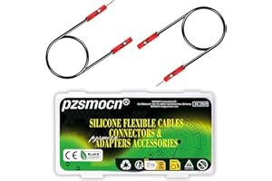 pzsmocn Silicone Flexible Jumper Wires Breadboard 24AWG 20cm Long 40 Sets / 120 Pcs for Dupont 2.54 mm Pitch Connector 1-Pin Red Male-Female Header Solderless Electronic Adapter Ribbon Cable