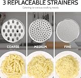 Sopito Potato Ricer 15oz Stainless Steel with 3 Discs Masher Heavy Duty view 3