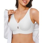 Popilush Wireless Seamless Bra for Women, Soft Comfort Bralette | Removable Pads, Adjustable Straps, Smooth Under T-Shirts, Summer Wear
