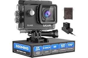 SJCAM SJ4000, Pro-Grade 4K Action Camera, 40MP 3-Axis EIS Stabilization Motorcycle Sport Camera, 170°FOV Waterproof Camera Un