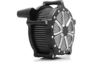 TOPRAMETAL For harley air cleaner filter Sportster Softail Touring street road king glide Dyna for harley davidson air intake filters (Speed 7 style -gray filter, C-For Touring 08-16, Softail 16-17)