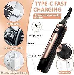 DGSHRHD Heated Eyelash Curlers,USB Rechargeable