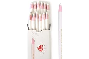 LENITH Korean Glass Markers Grease Pencils Peel-Off Type Grease Pencils China and Porcelin Marker/Wax pencil for Vinyl, Metal, Skin, Paper, window glass, Checking Markers (12 Pencils) Color:White