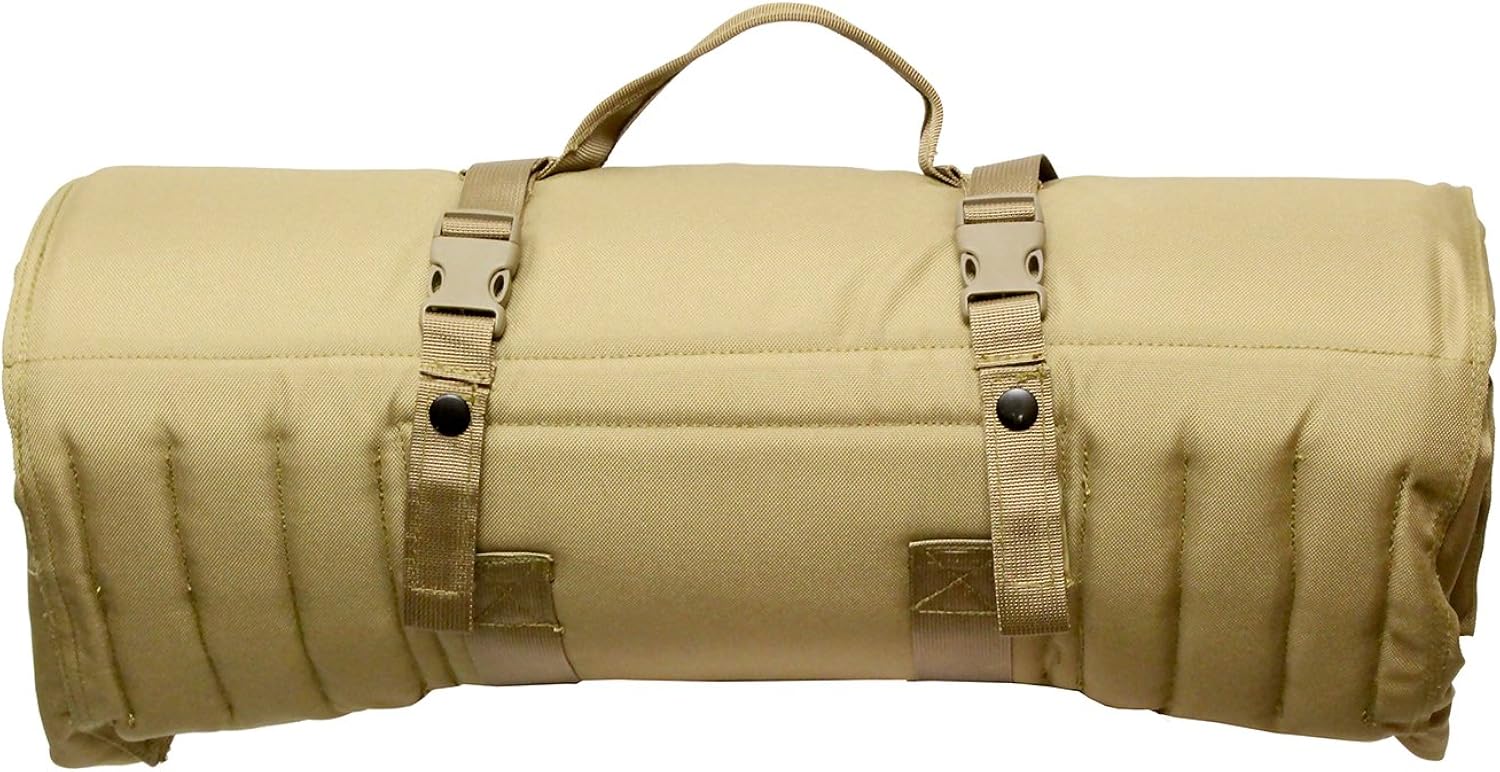 Redneck Convent Khaki Shooters Mat Padded Roll Up Mat, 1/2in Pad - Hunting, Precision Shooting, Long Range Shooting Accessories : Clothing