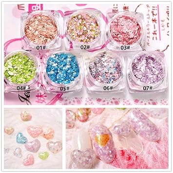 Buy 2g 7colors Marble Stone Marshmal Nail Flakes Glitter Diy