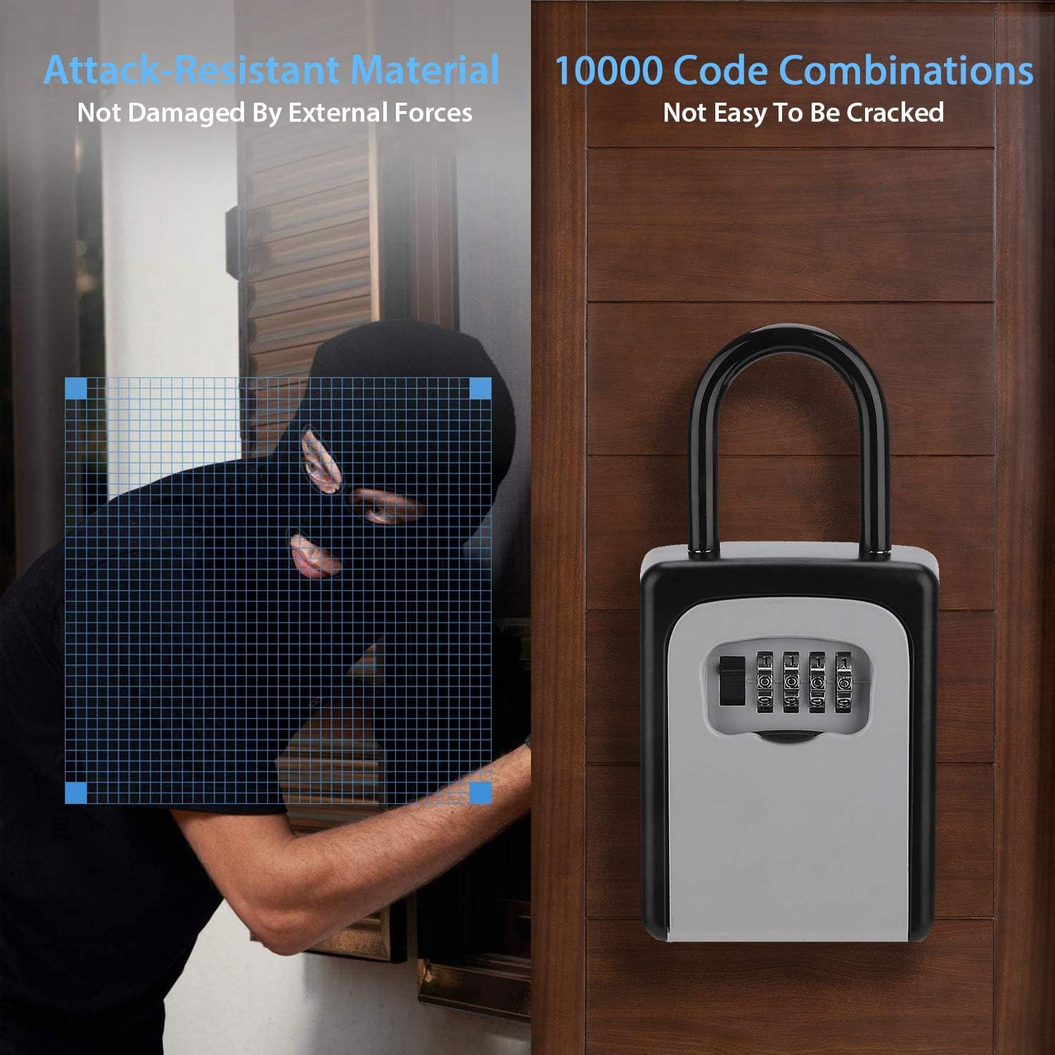 Key Lock Box, Combination Lockbox with Code for House Key Storage, Combo Door Locker: Electronics