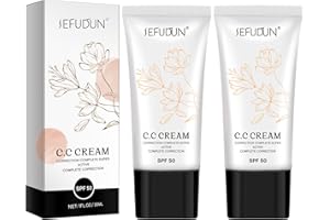NIFEISHI CC Cream 2 Pack, Self Adjusting for Mature Skin, Super Active Foundation With SPF 50 for Face and Body Color Correcting