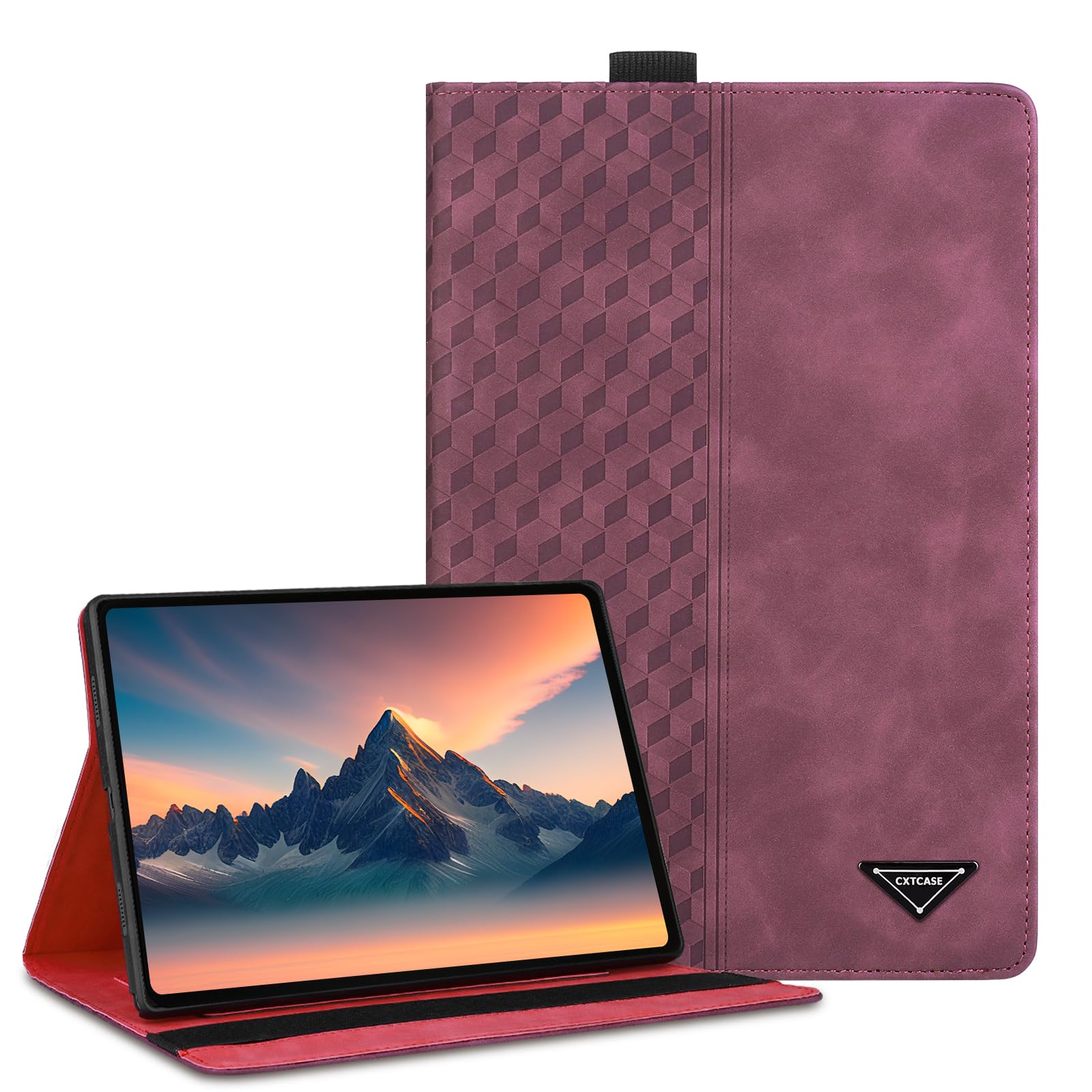 CXTCASE Case for Lenovo Tab P11 2nd Gen 11.5 inch 2023,PU Leather Business Cover with Pencil Holder,Protective Case Tablet Shell for Lenovo Tab P11 2nd Gen 11.5 inch 2023 TB350FU/TB350XU,Wine Red — image 1