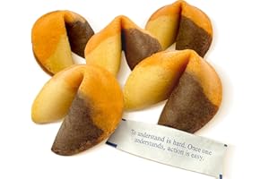 Soeos 3-in 1 Flavor Fortune Cookies, Fortune Cookies Individually Wrapped Bulk, Approx 350 Cookies, Individually Packed Crisp Cookies with Fun, Traditional Chinese New Year Fortune Cookie, (Chocolate, Vanilla, Citrus) Flavor
