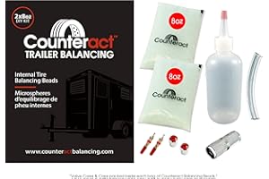 Counteract DIYTK8-2 Do It Yourself Tire/Wheel Balancing Beads Kit – All Trailers, Enclosed Trailer, Utilitiy Trailer, (2) 8oz