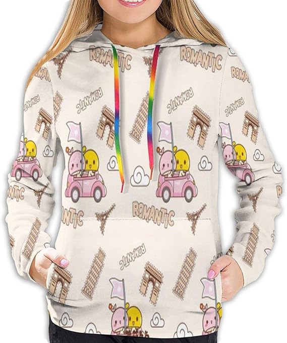 Amazon Co Jp かわいい漫画のパターン パーカー レディース トレーナー コート スポーツウェア コーチユニフォーム おしゃれ 長袖 カジュアル フード付き 春秋冬 服 ファッション小物