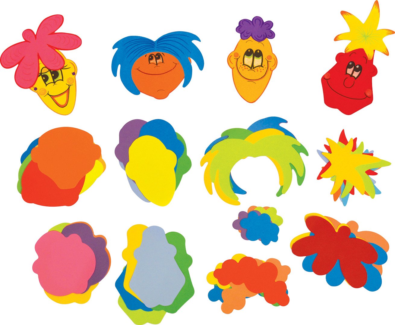 Springboard Make a Fun Face Craft Collage Activity Pack (Pack of 100)
