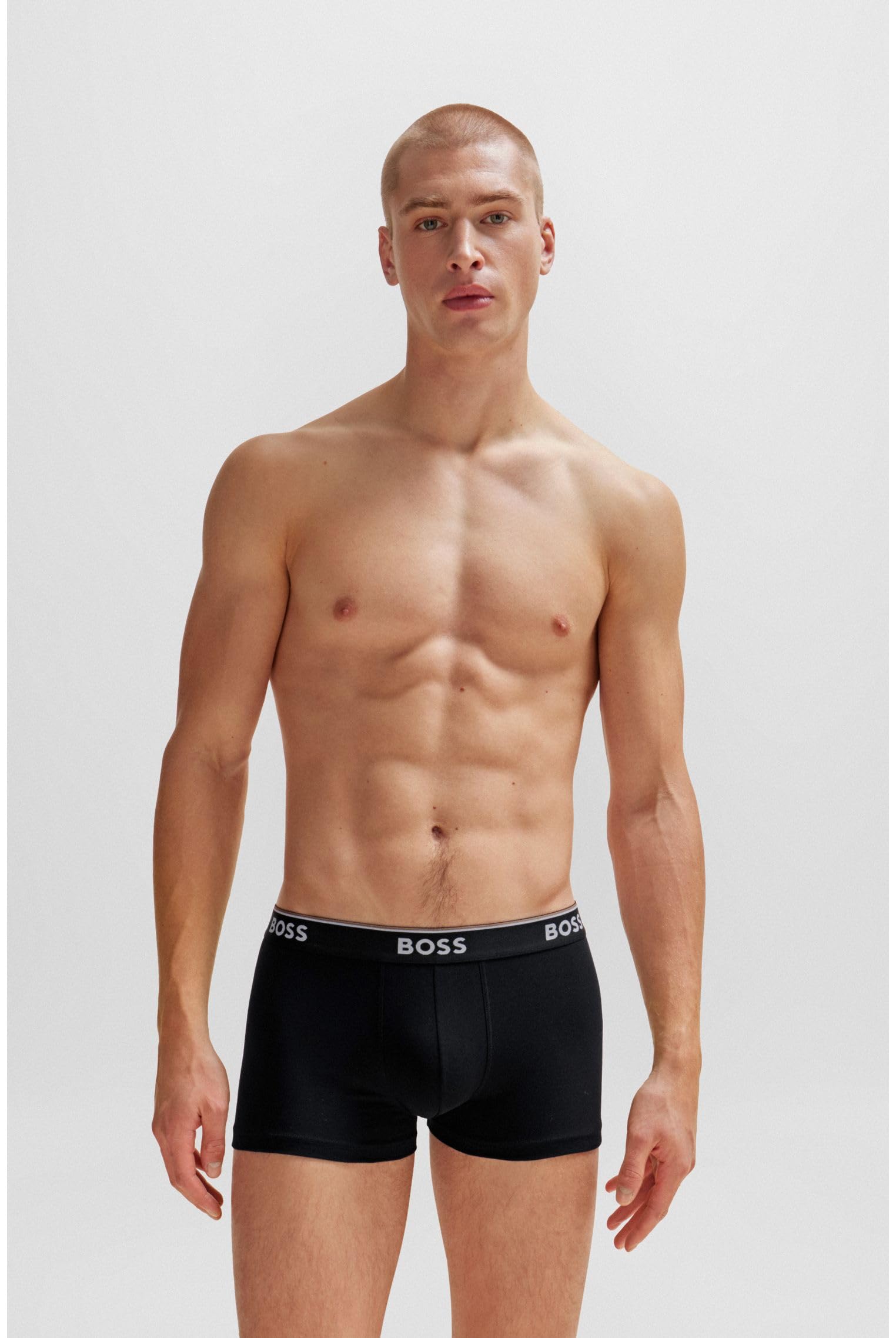 BOSS Hugo Herren Trunk 3p Co/EL Boxershorts, New - Black1, XL 7