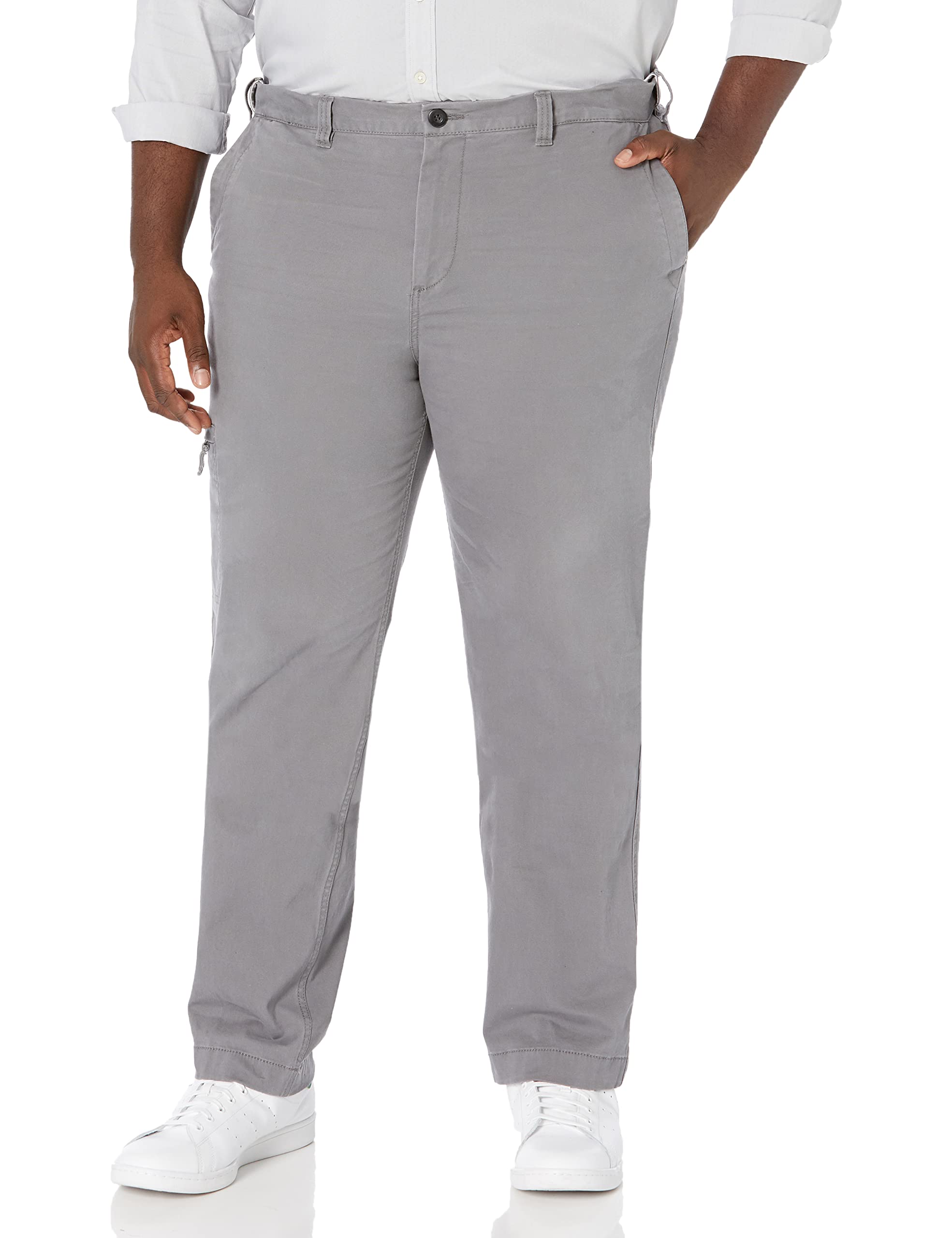 Dockers Men’s Go-to Cargo Straight Fit Smart 360 Flex Pants (Standard and Big & Tall), Burma Grey, 54W x 32L