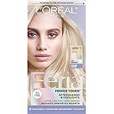 L'Oreal Paris Feria Long-Lasting Anti Brass Power Hair Toner, Ammonia Free Demi Permanent Hair Color, Ice Blonde Hair Toner, 1 Application