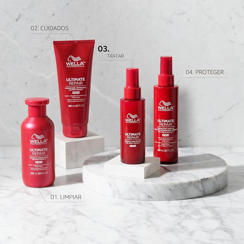 Ultimate Repair Miracle Hair Rescue Serum - Tratamento de reparação leave-in de 90 segundos - Spray desembaraçante com efeito anti-frizz e anti-pontas abertas, 5 ml