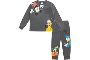 Disney Mickey Mouse Boys Fleece Sweatshirt and Pants Set for Toddler to Big Kids