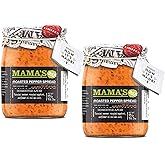Mamas Home style Roasted Pepper Red Ajvar Spread, Two 19 oz. Jars (Mild)