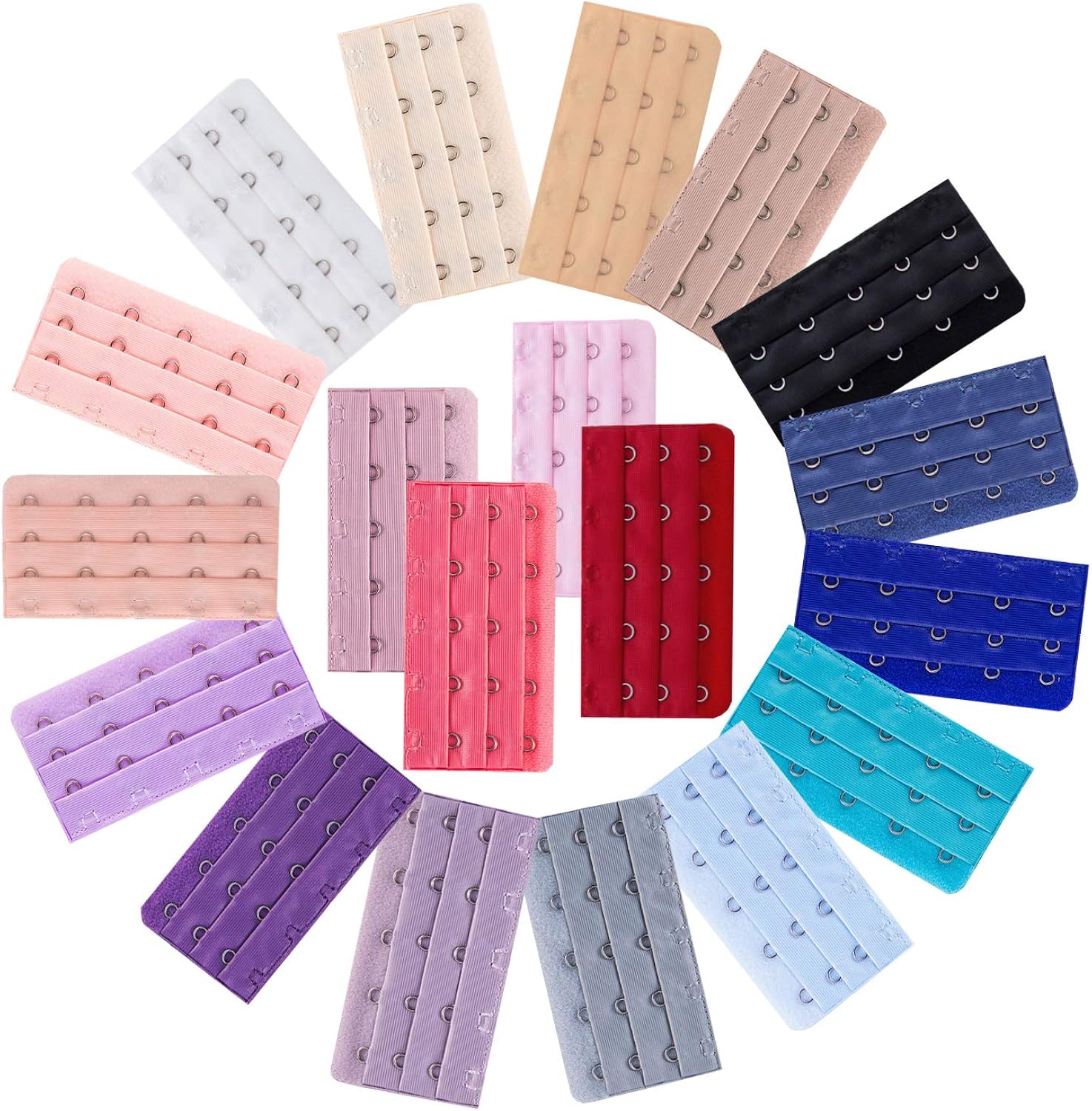 19 Colors Bra Extenders 5 Hooks for Plus Size 3/4 Inch