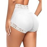 DERCA Butt Lifting Panties Padded Underwear for Women Booty Pads Butt Enhancer Lace Shapewear Panty