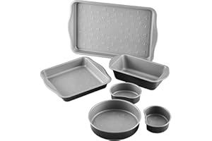 Farberware Disney Bake with Mickey Mouse Nonstick Bakeware Set/Baking Pans, 6 Piece - Black