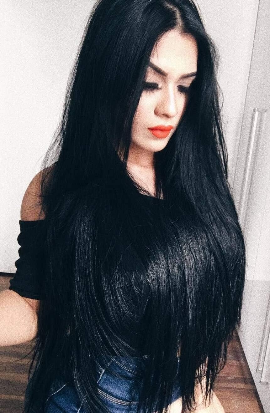 JoYoung 12inch Darkest Brown Clip in Real Hair Extensions Double Weft Human Hair Extensions 3pcs Silk Straight Hair Extensions Clip in Human Hair 50g