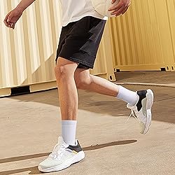 MUQU Mens White Quarter Socks - Thin Athletic