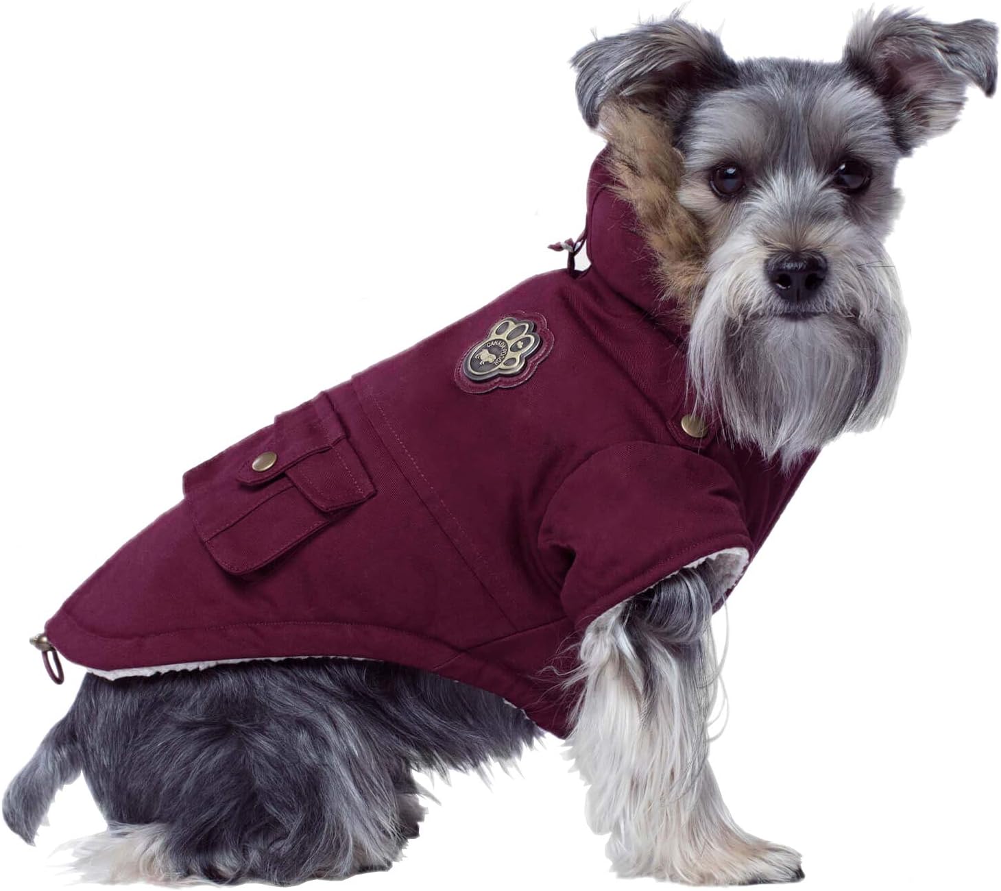 Canada Pooch | Alaskan Army Dog Parka | Sherpa-Lined Hooded Dog Coat