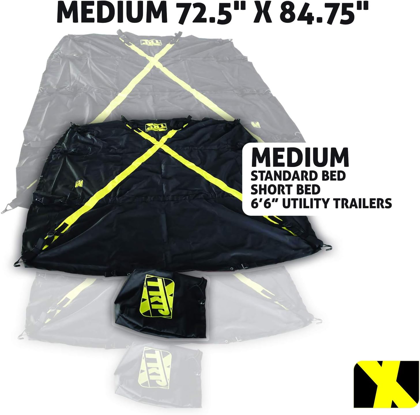 Trailer And Truck Bed Cover Medium The X Cover By Trpx Standard Bed Trucks And Utility Trailers Up To 66 Integrated Heavy Duty Black Tarp And Tie Down System Fits Short Bed Cargo