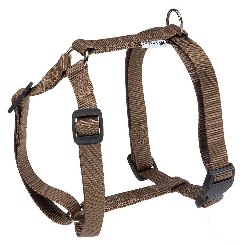 Ferplast Dog Harness Large Size CHAMPION L, Dog Harness Adjustable in 3 Points, Easy to Wear, Chest 50-82 cm. Brown