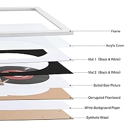 eletecpro Record Frame 16x24 Inches with 2 Double