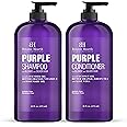 BOTANIC HEARTH Purple Shampoo and Conditioner Set - for All Shades of Blonde, Silver and Gray Hair - Enhances Highlights - Sulfate Free, Paraben Free, 16 fl oz each