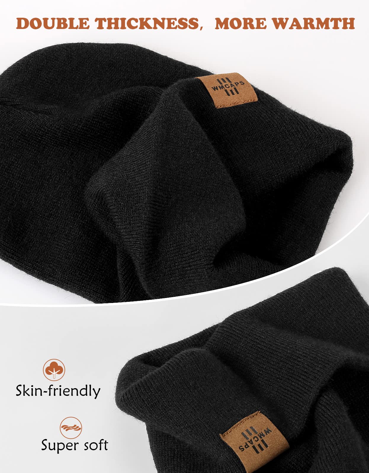 Wmcaps Toddler Baby Kids Winter Beanie, Unique Soft Warm Material Knitted Skull Cap for Boys Girls