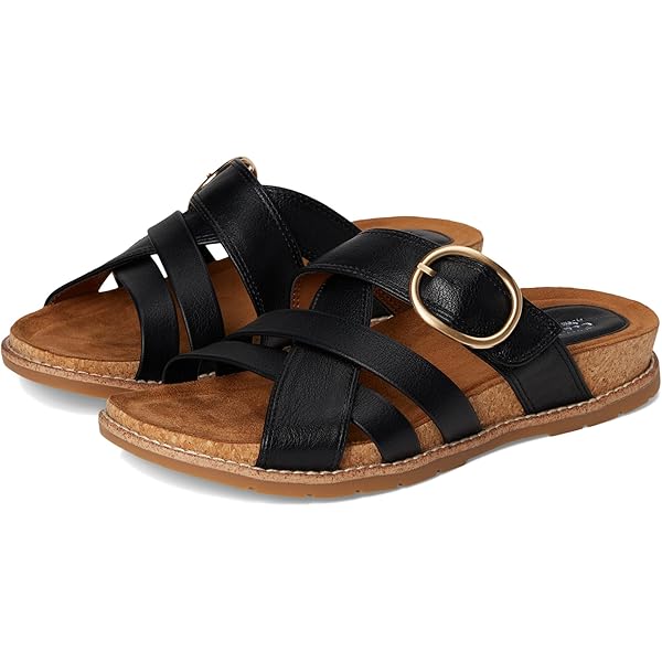 Amazon.com | Eurosoft Womens Elesha Black 6 Medium | Slides
