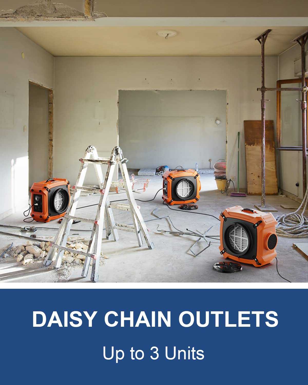 ALORAIR PureAiro HEPA Max 970 industrial Air Scrubber, 3-Stage Filtration System, GFCI Outlet, Negative Air Scrubber Water Damage Restoration Interior Decoration